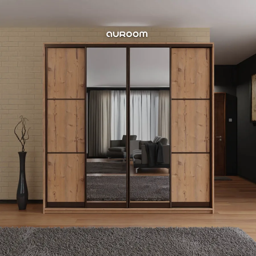 Четырехдверный корпусный шкаф-купе Auroom A-11 - EGGER Пихта Брамберг