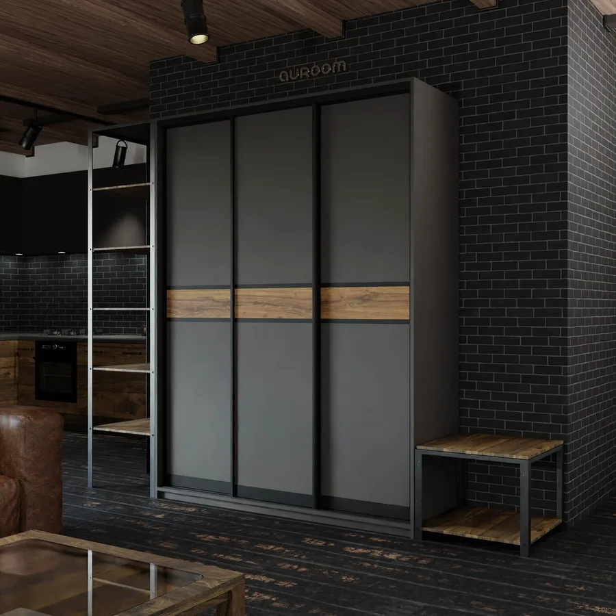 Трехдверный корпусный шкаф-купе A-30, вид 3